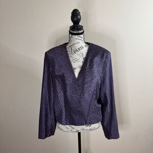 NWT Patra Women's 18 Purple Beaded Evening Jacket Wedding Guest